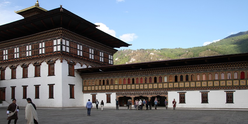 A glimpse of the Dechencholing Palace in Bhutan showcasing opulence and grandeur.