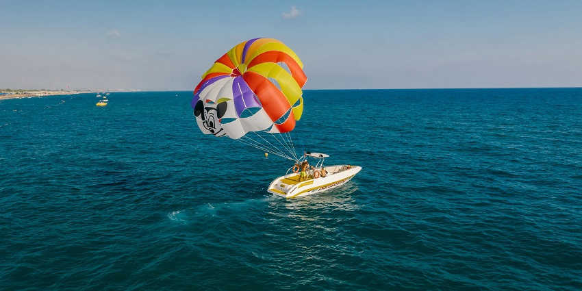 Soar above crystal-clear waters and enjoy breathtaking aerial views while parasailing