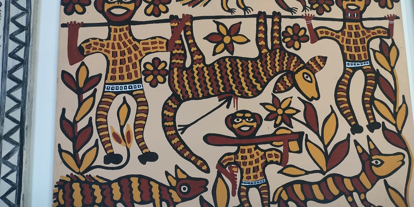 View of Sohrai and Kohbar paintings which is among the list of tribal festivals in India.