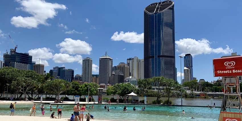 Scenic view of South Bank Parklands, one of the places to visit in Brisbane.