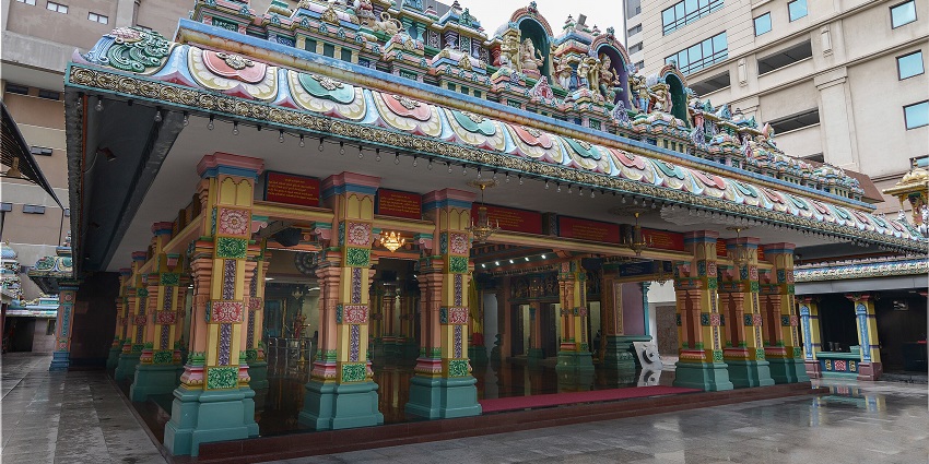 One of the temples in Ipoh is Sri Maha Mariamman Temple, a culturally rich idol of Hindus.