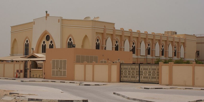 A glimpse of the iconic St. Mary's Catholic Church, one of the top churches in Dubai.