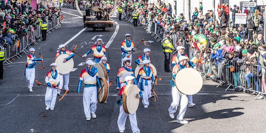A view of the parades marched on the streets of Ireland during the festival in March.
