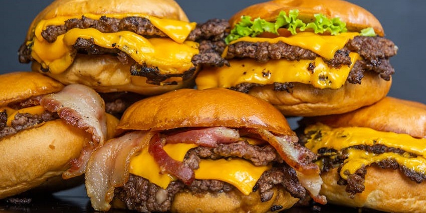 Stacked Burger Samui offer gourmet burger with fresh U.S. grass-fed beef and homemade buns