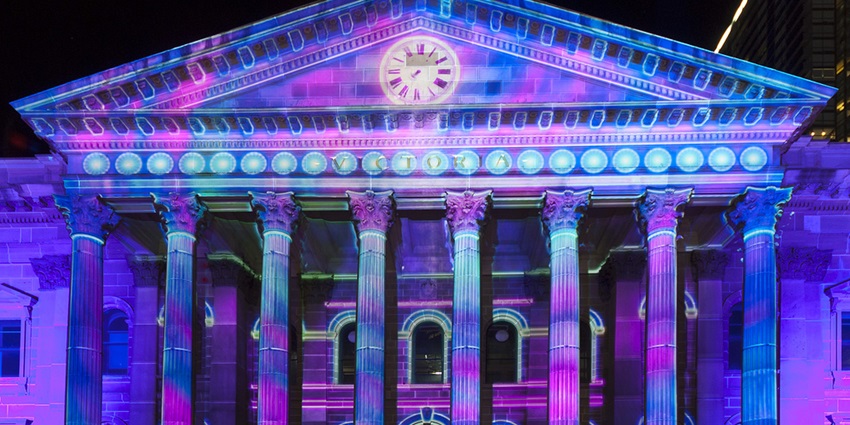Image of the State Library of Victoria, showcasing its grand historic architecture.