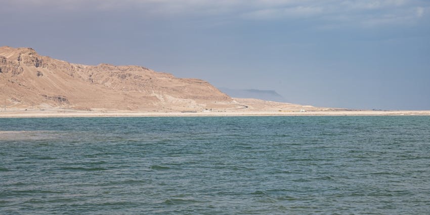 Panoramic view of the Sujangarh salt lake, one of the saline lakes in India