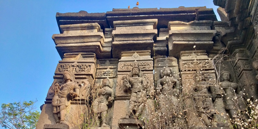 Ruined 11th–12th century Suryanarayana Temple in Kalgi showcasing ancient carvings