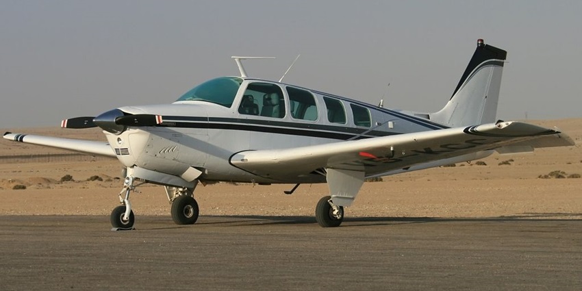 A Beechcraft Bonanza A36 has been flying over Swakopmund in recent days.