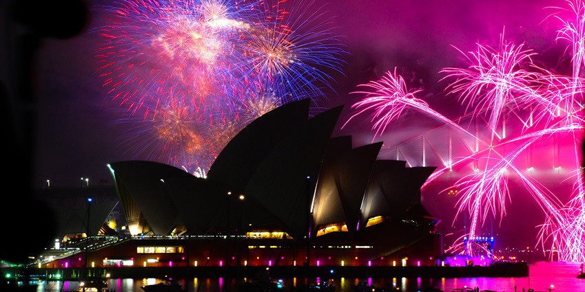 An image showing Sydney, Australia, one of the New Year celebration destinations