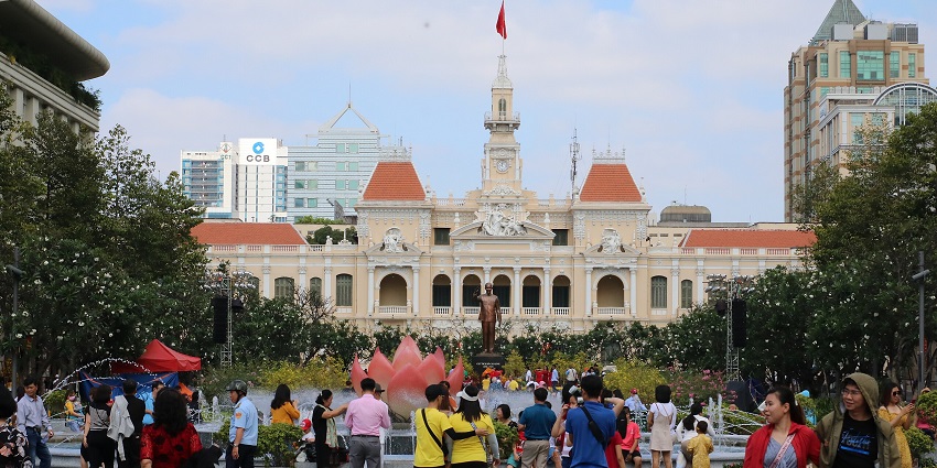 Explore the vibrant Nguyen Hue Walking Street, one of the things to do in Ho Chi Minh City.