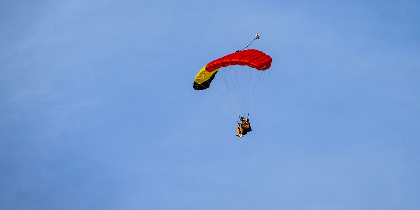 An image of adventurous Tandem Skydiving in the vast skies of Cape Town, South Africa