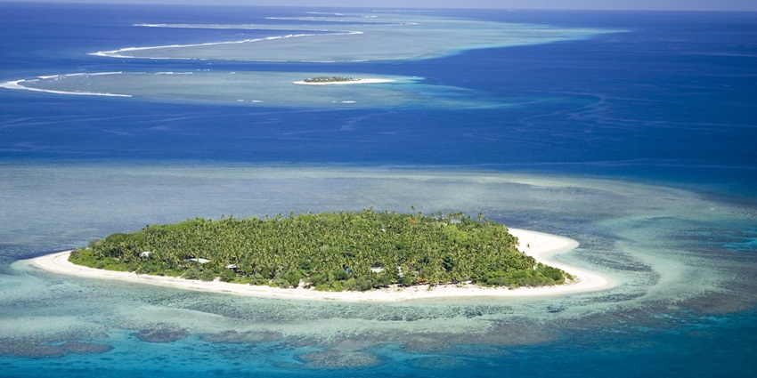 A heart-shaped island known for its world-class surfing, crystal-clear waters, and resorts
