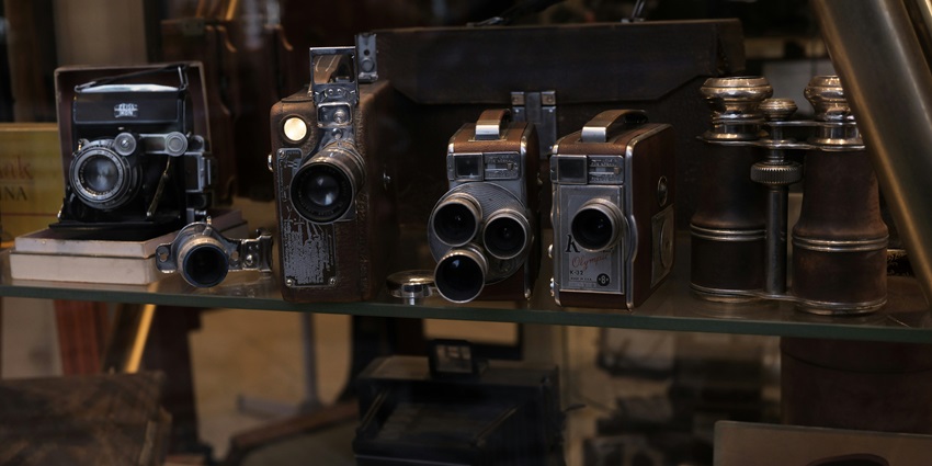 Collection of cameras at the Asia Camera Museum in Penang.