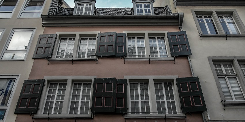 The exterior area of the Beethoven House, which is a famous music museum in the world.