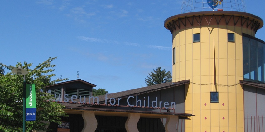 The outer facade of the Stepping Stones Museum for Children in Norwalk, Connecticut.