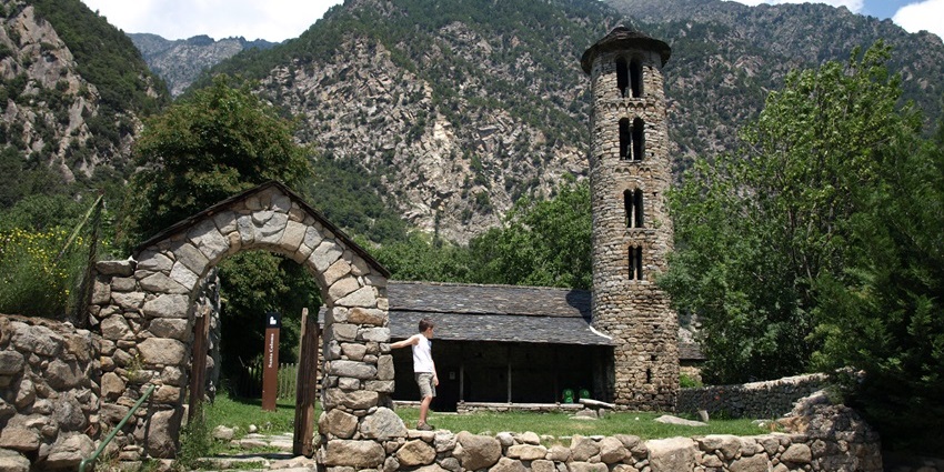 Andorra’s oldest church, featuring a unique round bell tower and ancient frescoes.