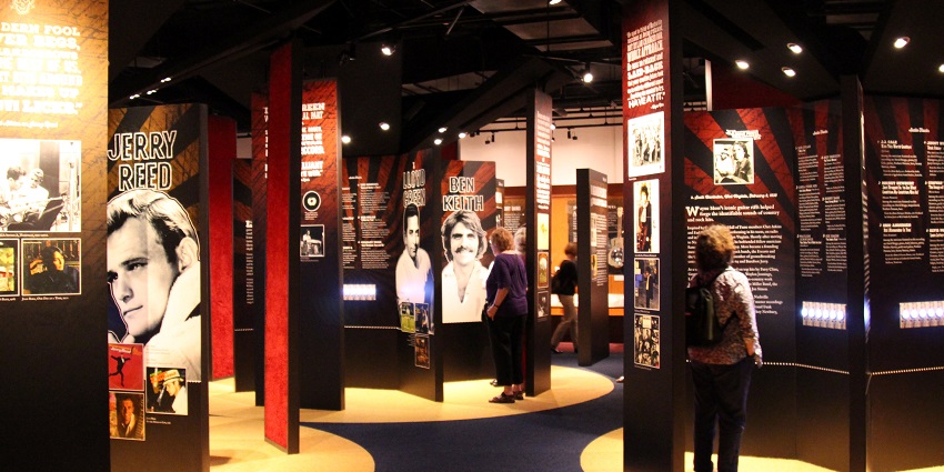 Various collections of various greatest musicians are displayed at the music museum.