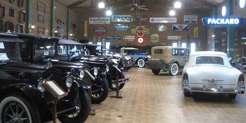 An image showing Packard autos on display at Fort Lauderdale Antique Car Museum.
