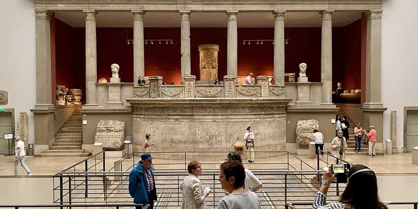 A view of the Pergamon Altar at the Pergamon Museum, one of the archaeological museums.