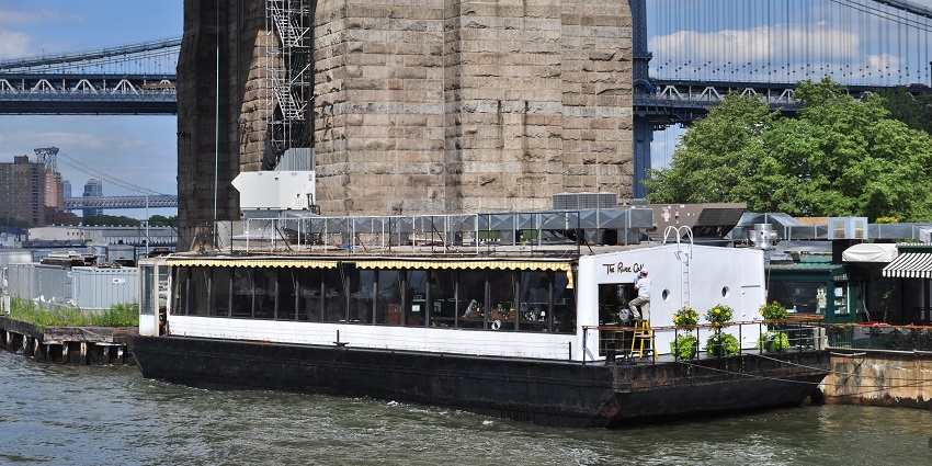 The River Cafe in Brooklyn offers stunning views of the Manhattan skyline and East River