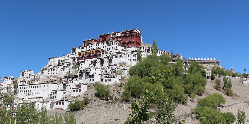 An image of the regal atmosphere of the Thiksey Monastery