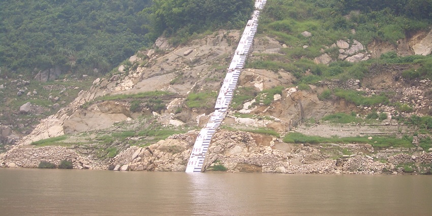 Three Gorges Dam Reservoir with vast waters is one of the Largest Artificial Lakes in Asia