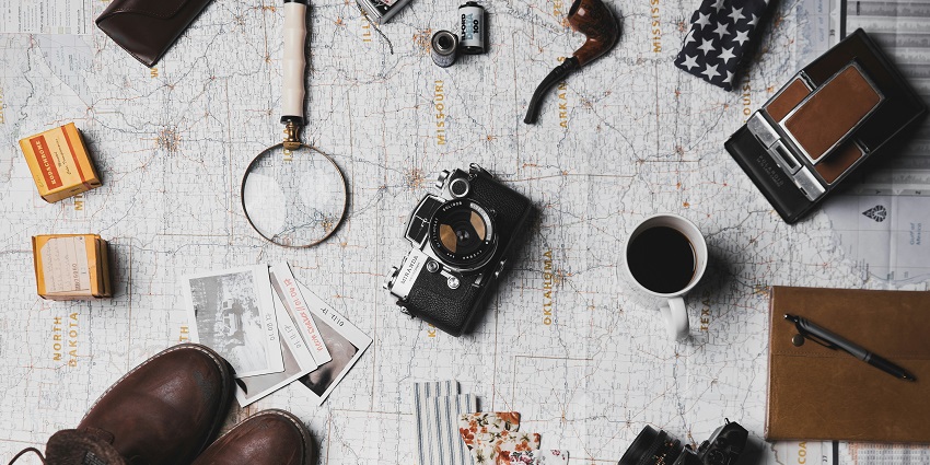 An image of travel items necessary for any trip for a seamless experience.