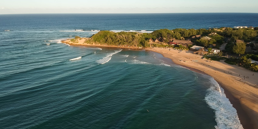 A spot just inland from the main beach, one of the places to visit in Tofo Mozambique