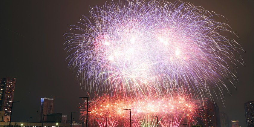A nighttime view of Tokyo in Japan, one of the best places to visit for New Year’s Eve.