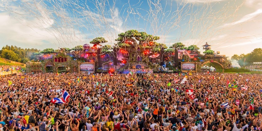 Image of the Tomorrowland, a European music festival held in Belgium where EDM dreams come to life