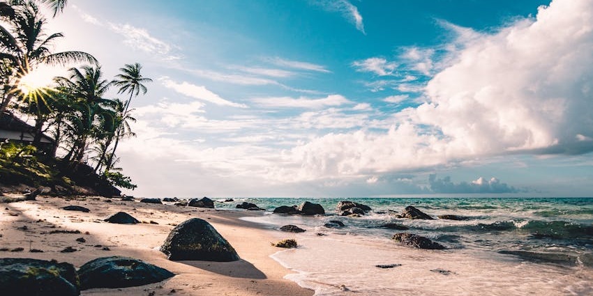 Image of the blue waters of a Toolakea beach, one of the famous beaches in Townsville.