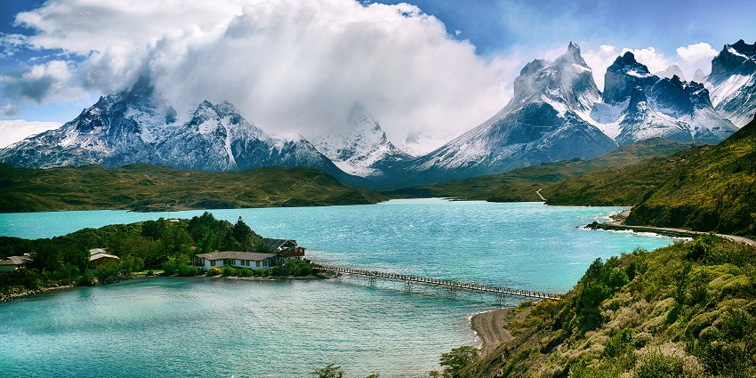 An image of Torres del Paine National Park, where the Torres del Paine Circuit is located.