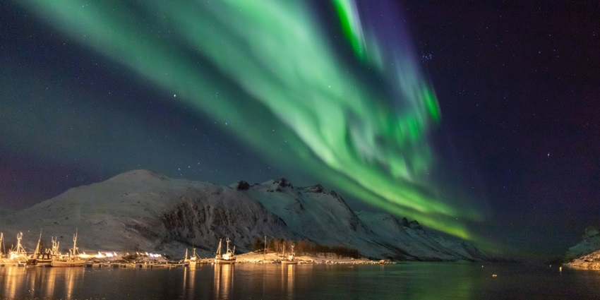 Aerial view of Tromsø, is one of the best places to visit in October in Europe.