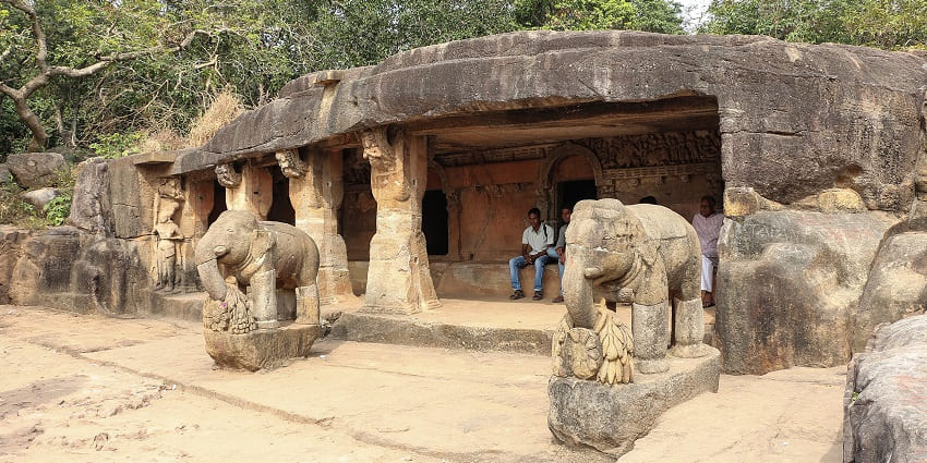 Remarkable rock cut caves at Udayagiri reveal ancient inscriptions and timeless legends.
