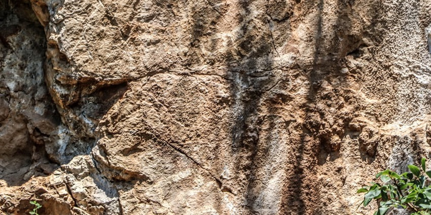 A close-up image of ancient rock paintings, showcasing Angola’s rich prehistoric heritage.