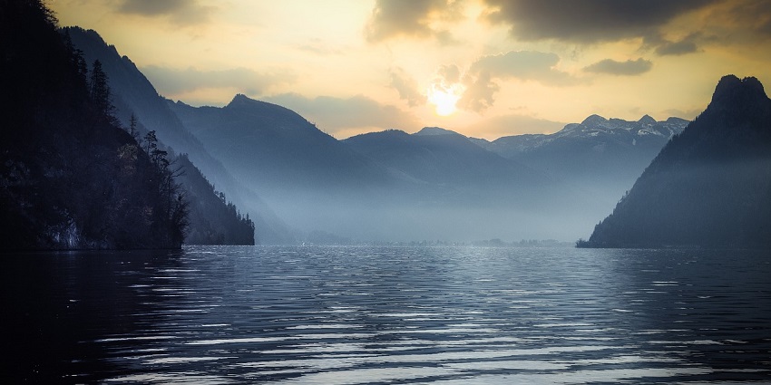 An image of Upper Jonk Reservoir with scenic views of the surrounding forest.