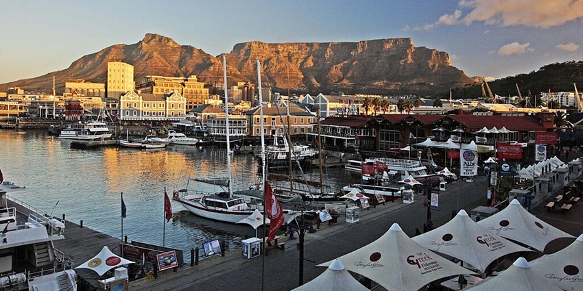 An image showing the V&A Waterfront, one of the shopping in Cape Town, South Africa.