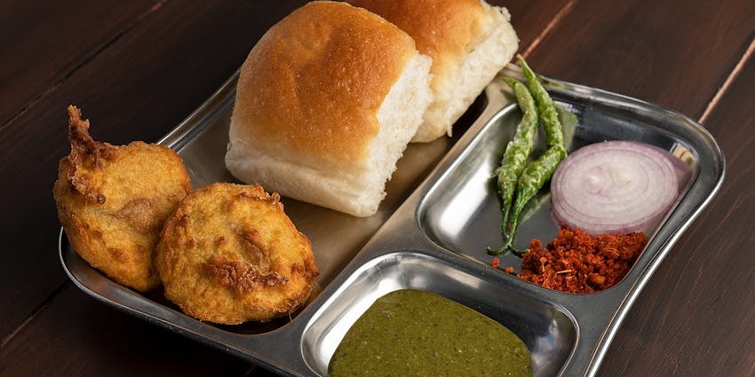 Mumbai’s vada pav, a spicy potato fritter in a bun, one of the best foods in India