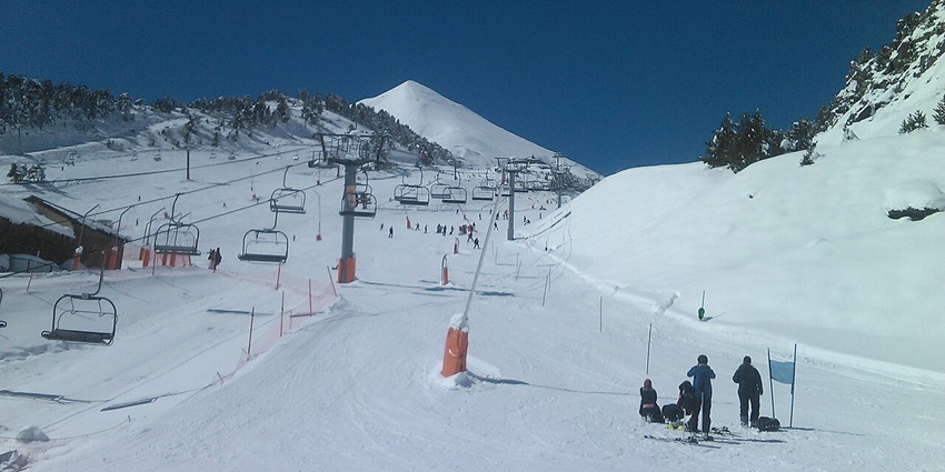 Snow-covered peaks at Vallnord-Pal Arinsal, Andorra’s premier skiing resort.