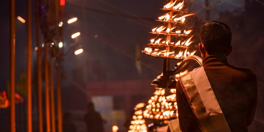 One of the best places to visit during Diwali is Varanasi, offering laser light shows at Chet Singh Ghat.