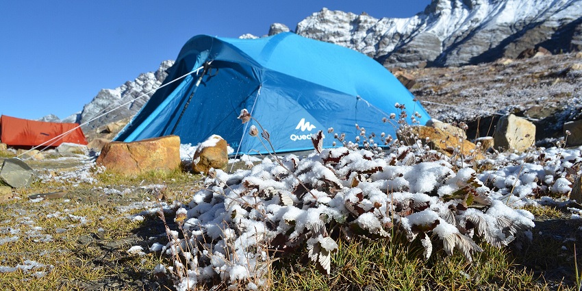 Exploring Vasuki Tal, a natural lake near Bhairavnath Temple in Uttarakhand, India.