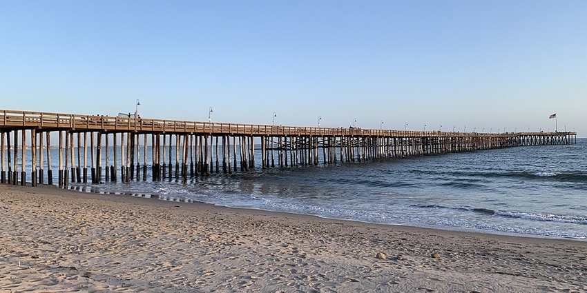 Ventura Pier with Santa Rosa Island in the background, a place near Channel Islands National Park