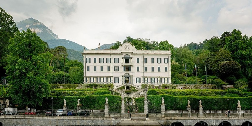 Villa Carlotta, near Lake Como, featuring its beautiful gardens and historic architecture.