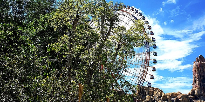 Thrilling roller coasters and water slides at VinWonders Phu Quoc, Vietnam's premier theme park.