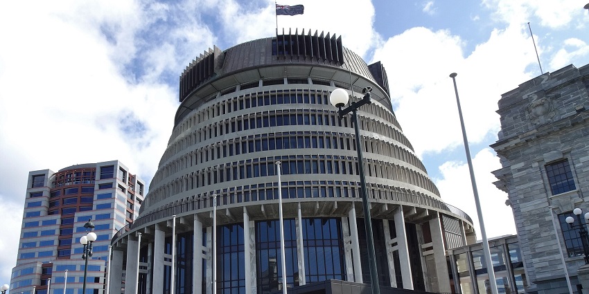 An image of the Beehive and Parliament Buildings, one of the things to see in Wellingto