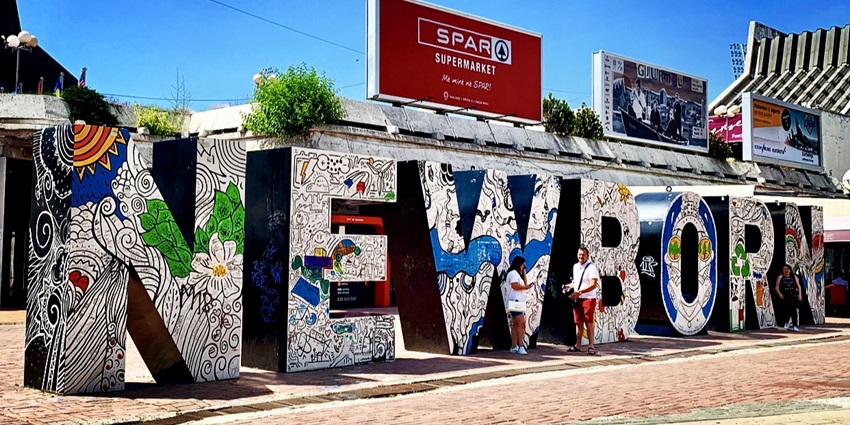 A frontal view of the iconic Newborn Monument, exploring which is one of the best things to do in Pristina