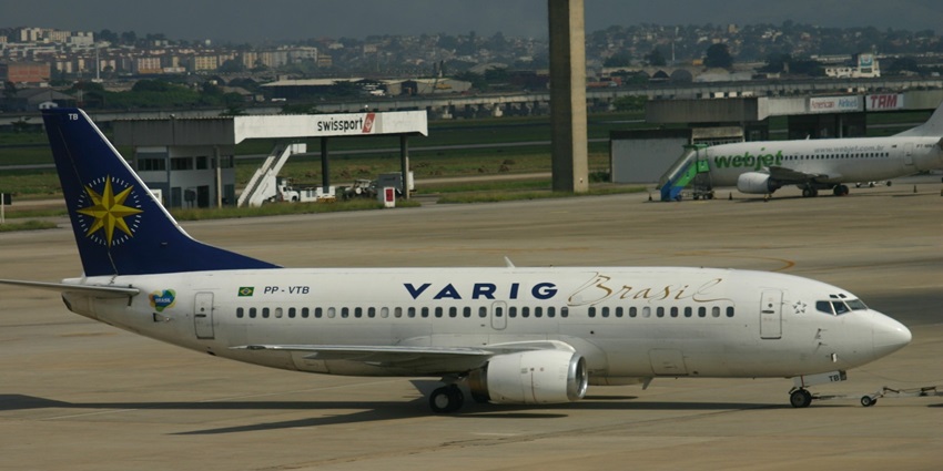 Boeing 737 parked at the runway of Vitebsk Vostochny Airport, one of the airports in Belarus.