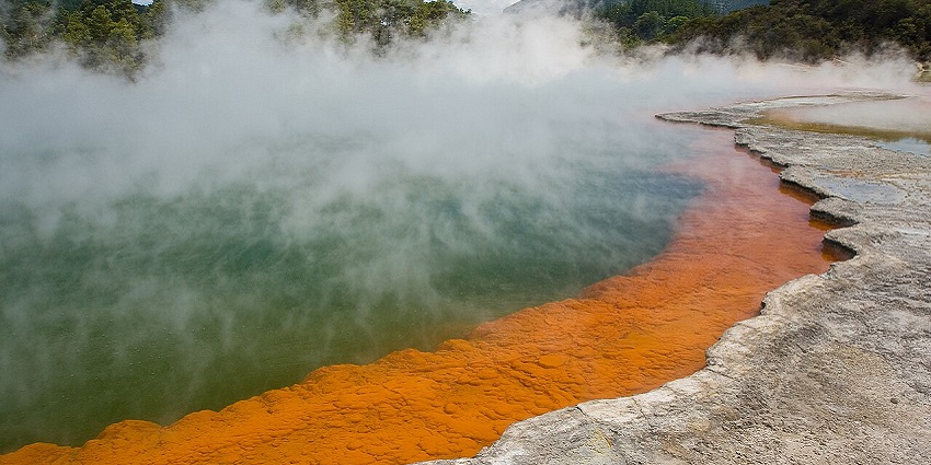 Wai-O-Tapu Thermal Wonderland is among the stunning hot spring geysers in New Zealand.