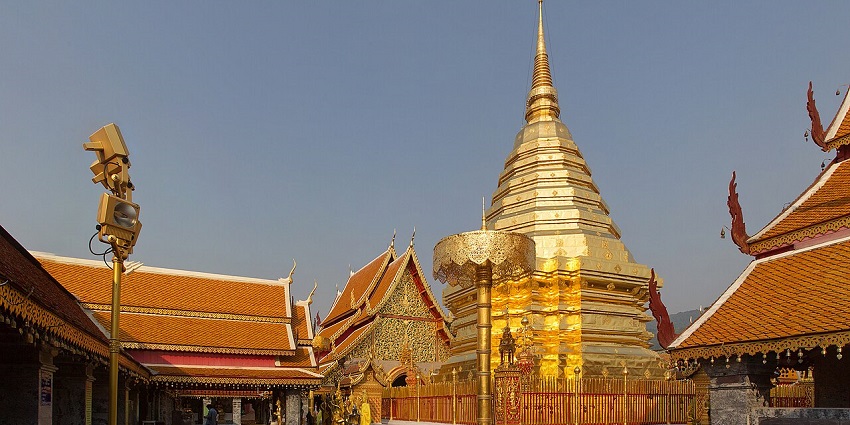 Image showing Wat Phra That Doi Suthep, with a golden stupa.