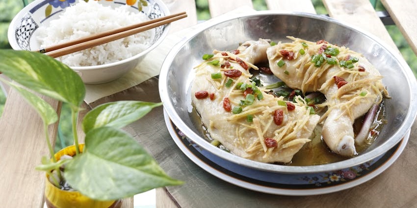 Baked Chicken and Rice dish served at a lovely restaurant near Gurney Plaza, Penang.